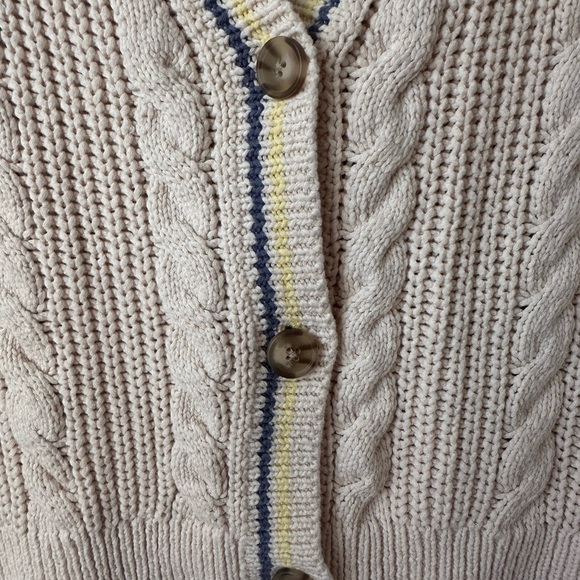 American Eagle Outfitters Cream V-Neck Sweater Vest - Picture 3 of 5